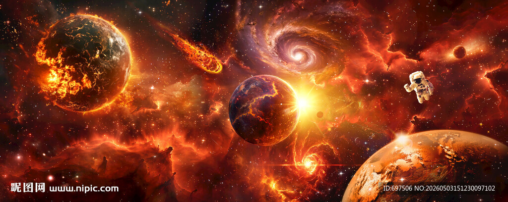 外太空星球宇宙爆炸银河黑洞背景