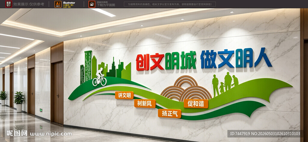 文明城市建设文化墙