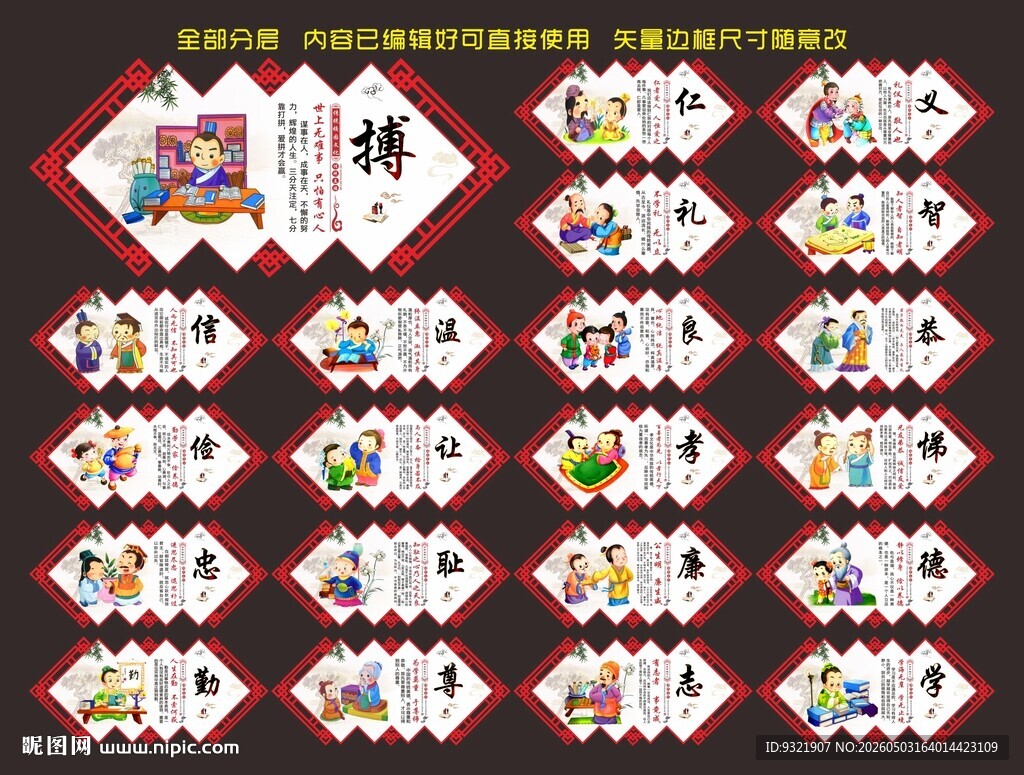 仁义礼智信 