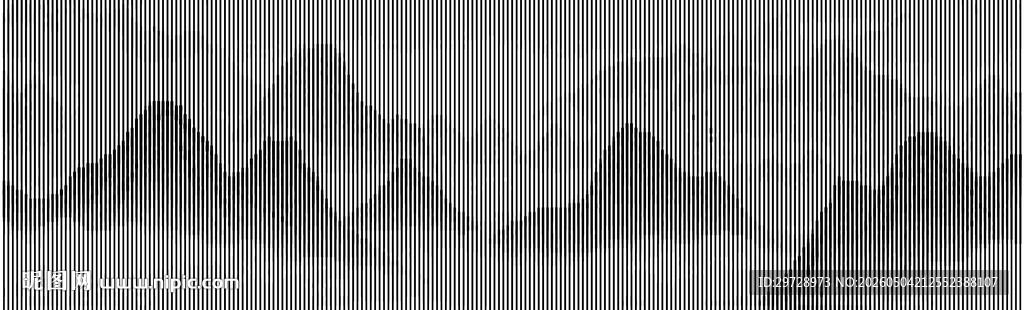 线条意境山水画