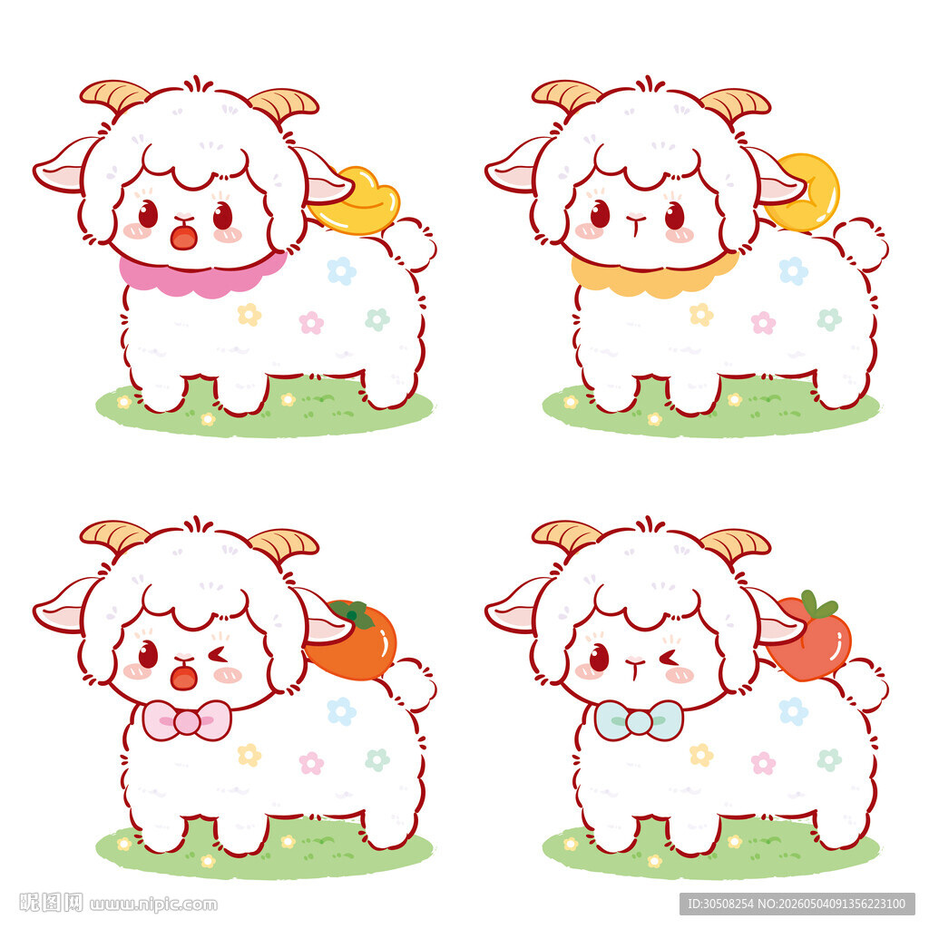 可爱小羊插画