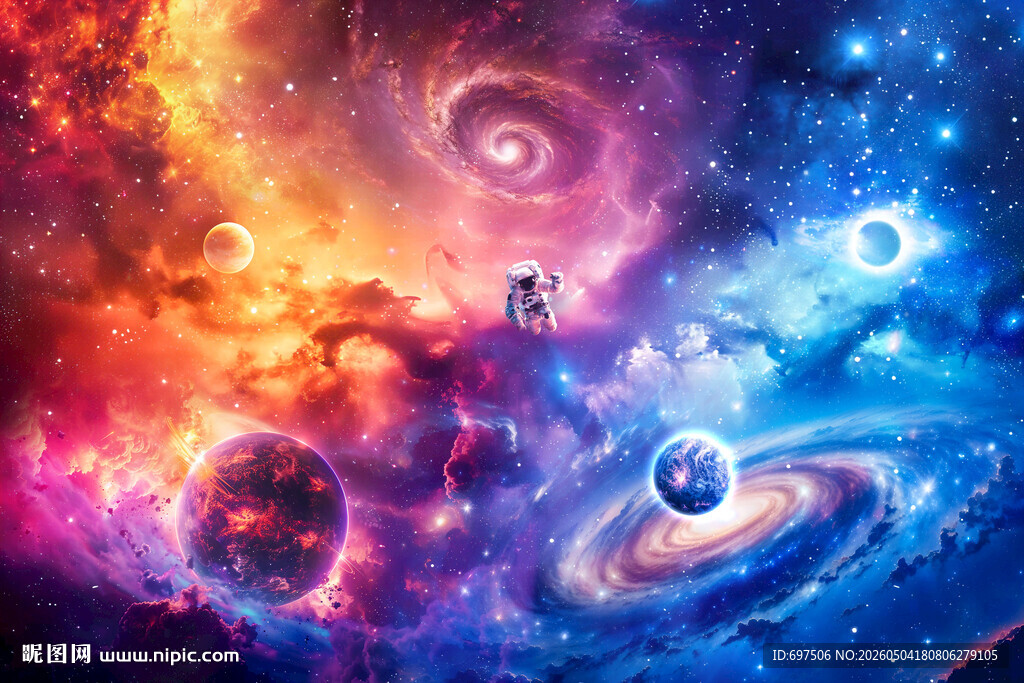宇宙星球外太空璀璨银河星空背景