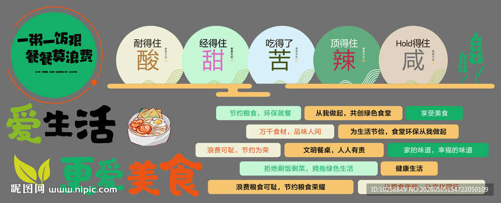爱惜粮食标语