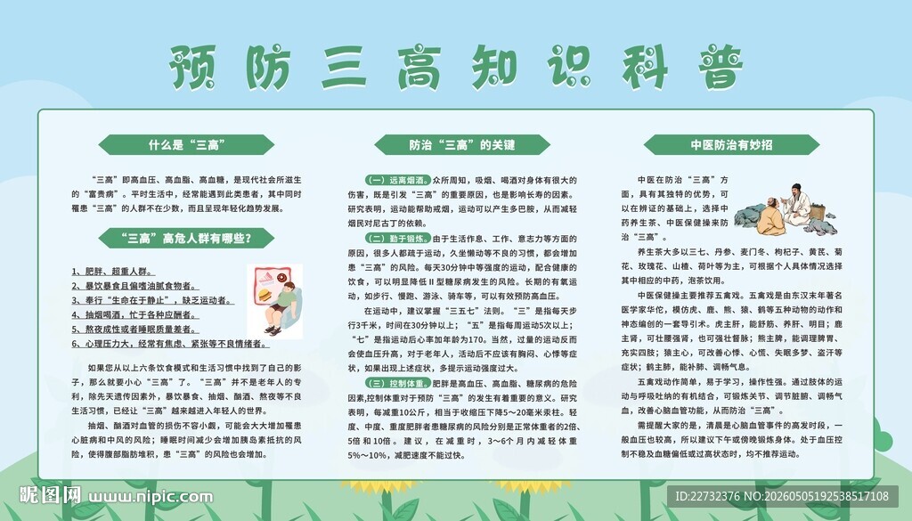 预防三高知识科普