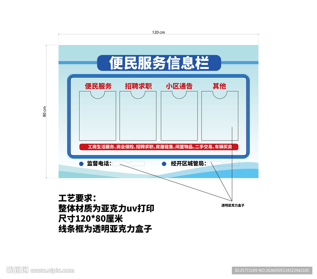 餐饮服务信息栏展示