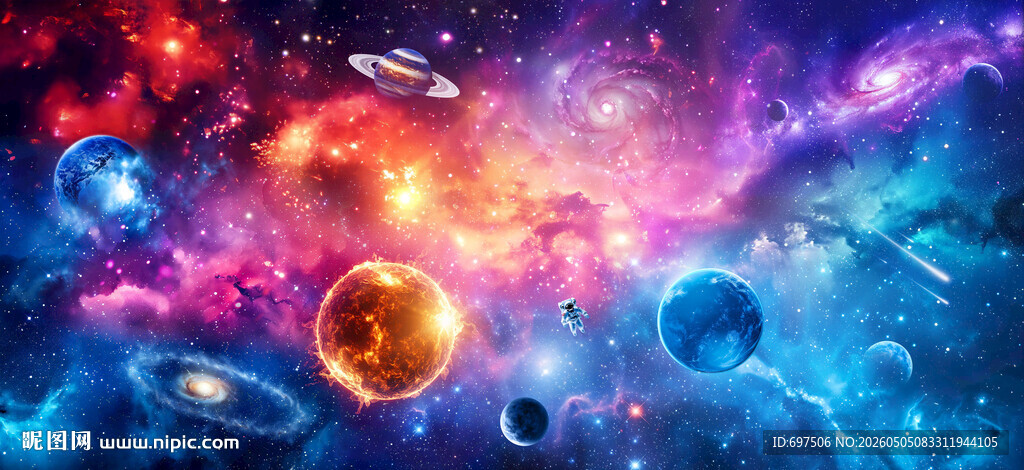 银河黑洞外太空星球宇宙星空背景