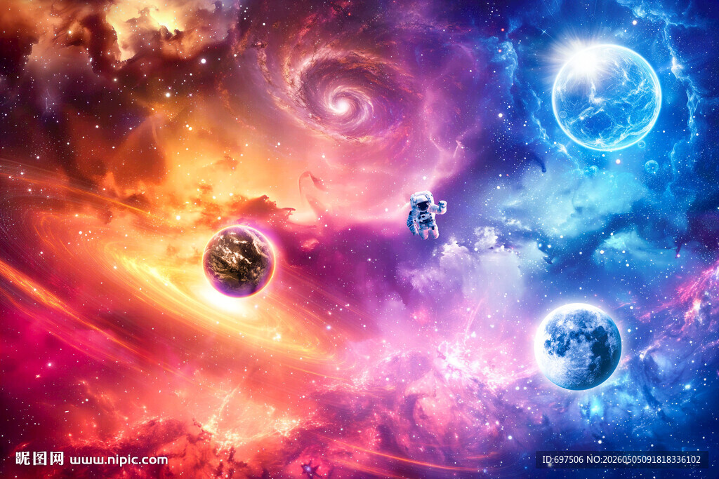 梦幻星空宇宙星球外太空黑洞背景