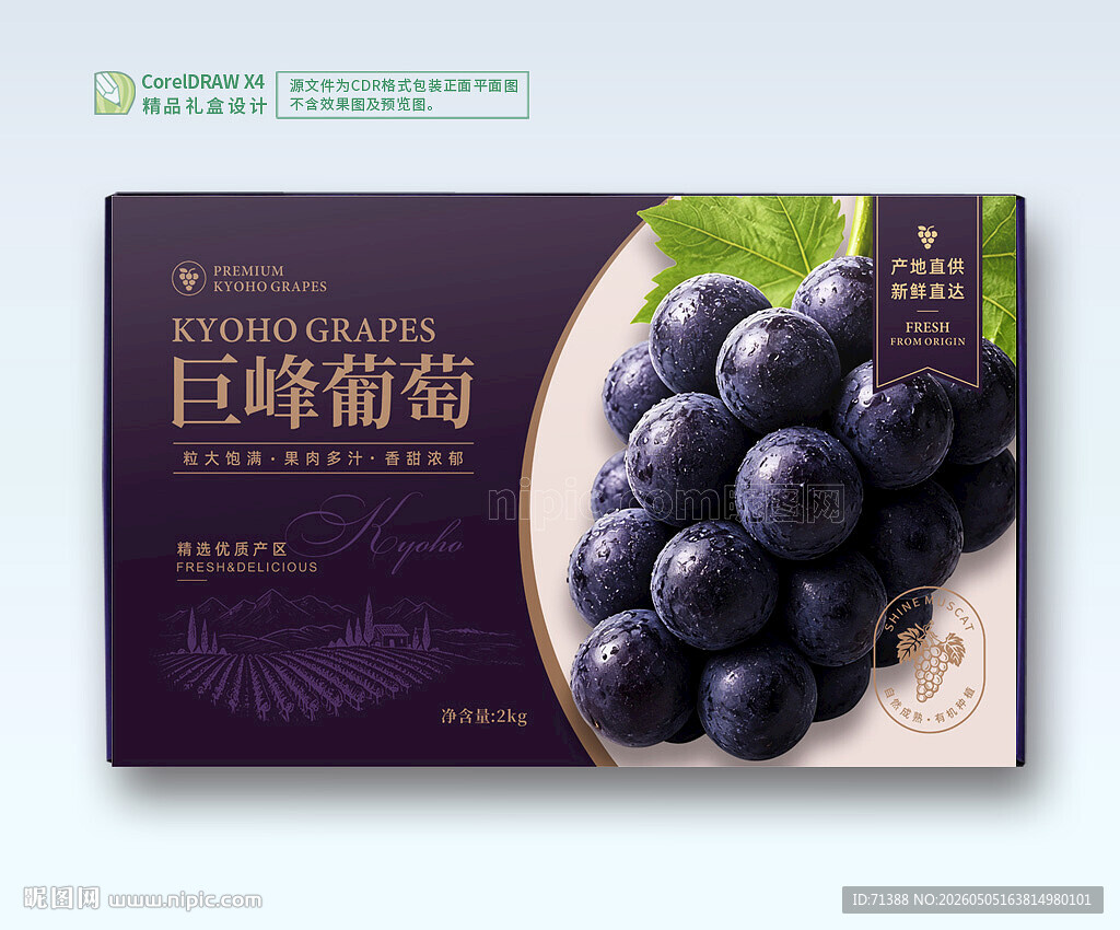 巨峰葡萄包装礼盒