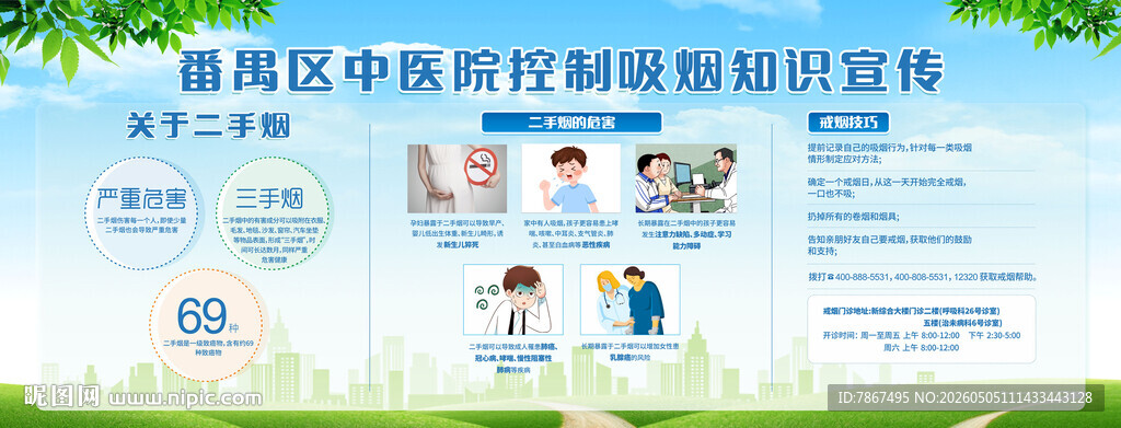 中医院控制吸烟宣传栏