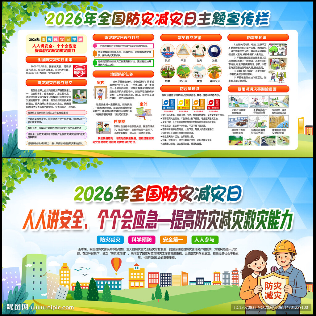 防灾减灾日展板