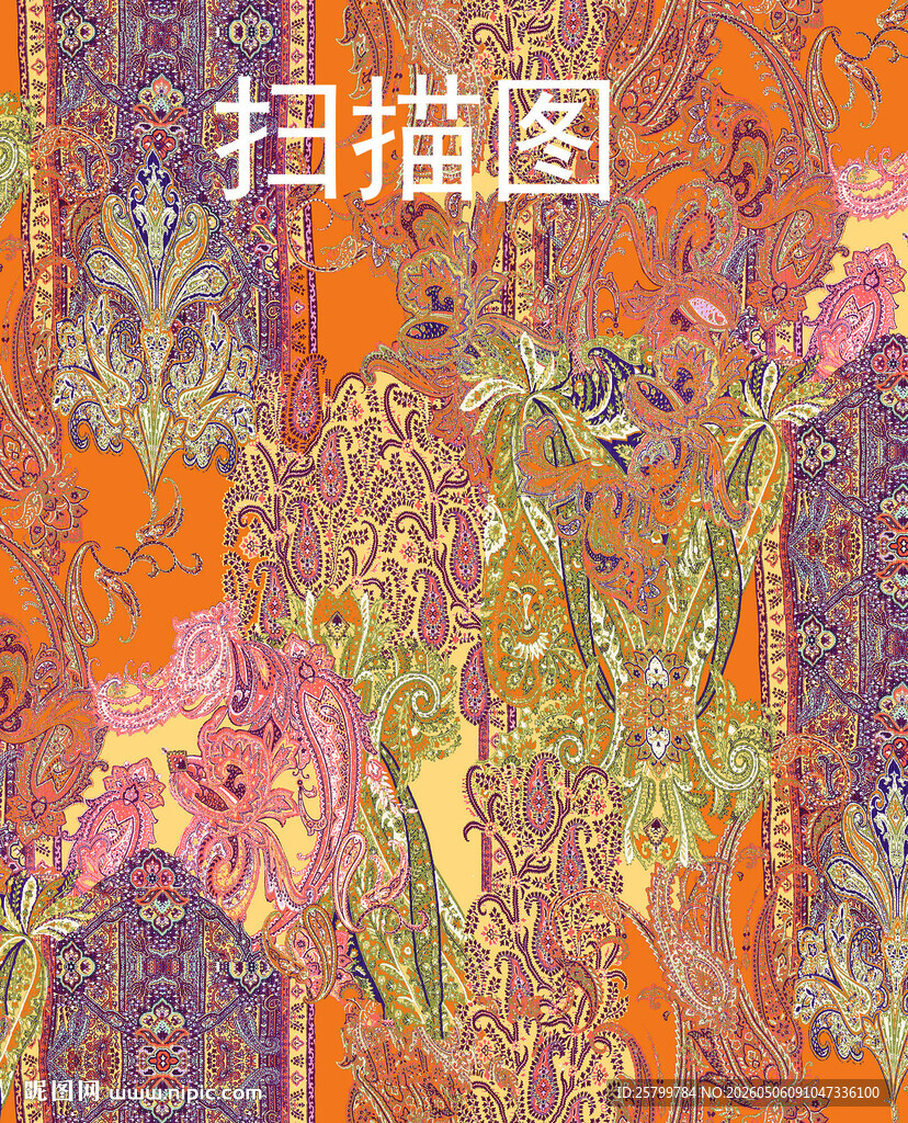 复古花卉图案