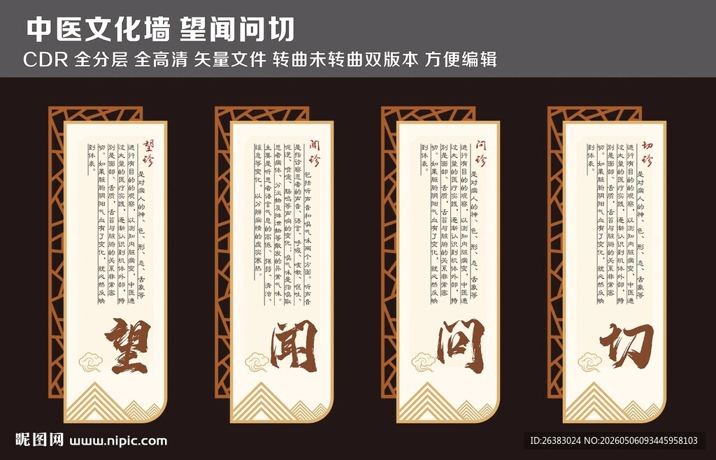 中医文化墙 望闻问切