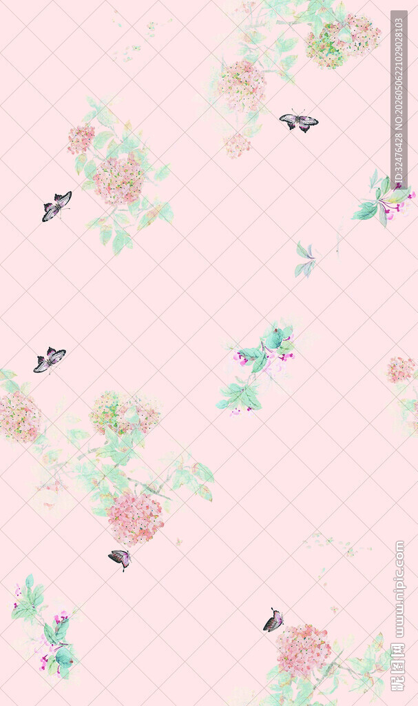 粉色花卉图案背景