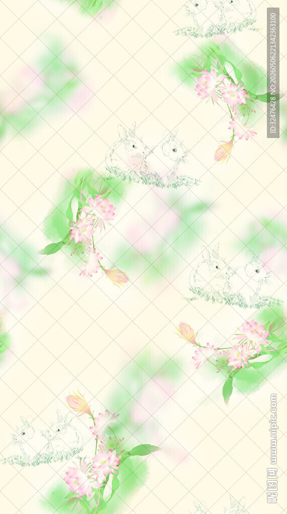 清新花卉图案背景