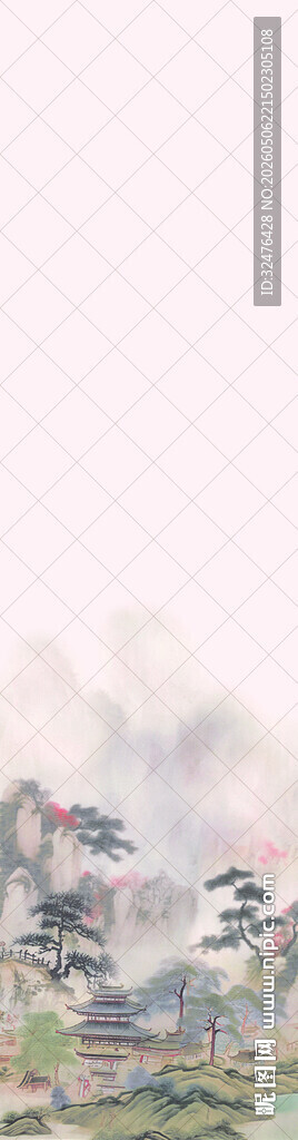 水墨风格飞鸟群舞画面