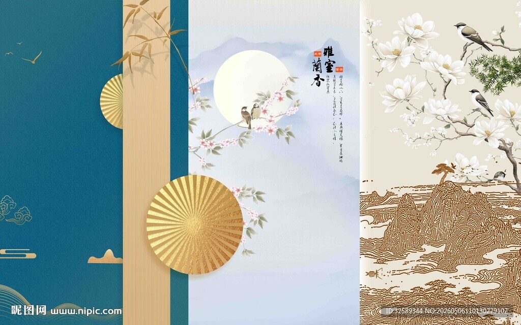 古风插画风景艺术作品