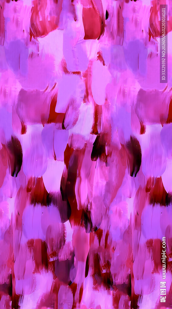 梦幻粉色抽象花卉图案