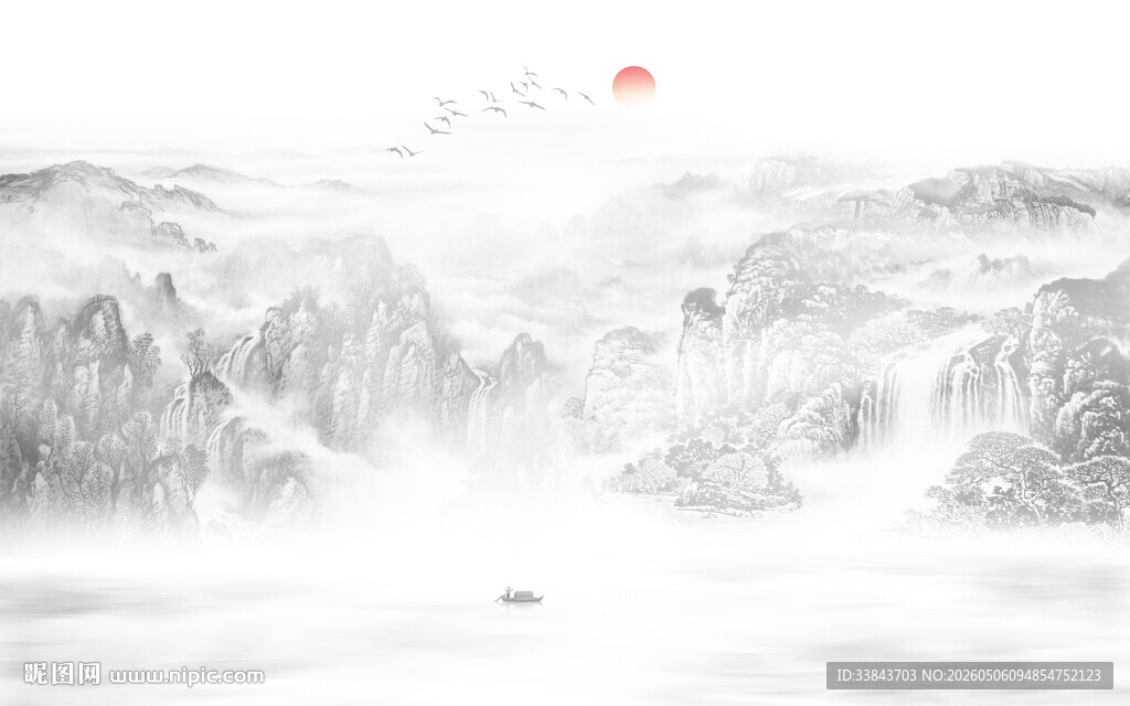 国画水墨山水