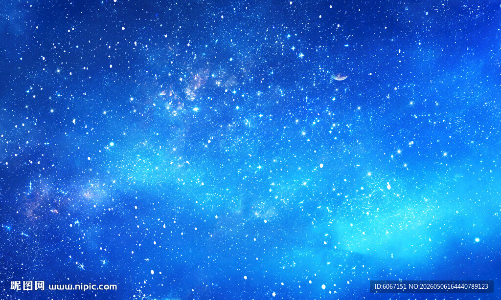 梦幻蓝色星空背景