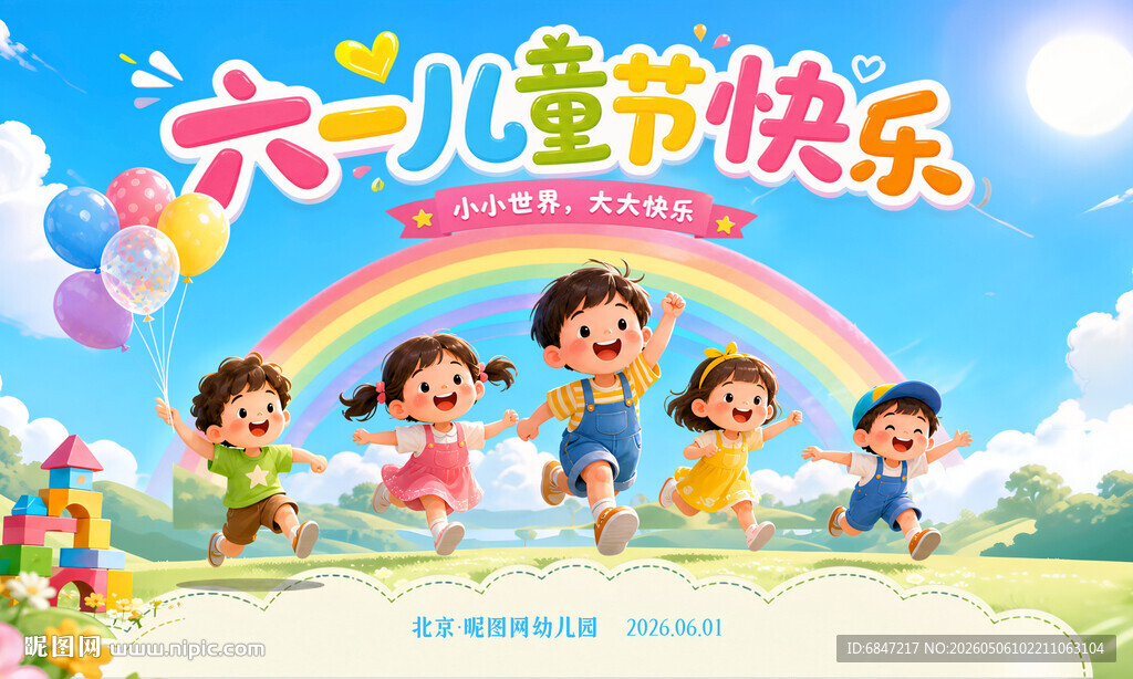 六一儿童节欢乐场景