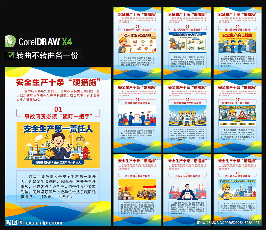安全生产十条硬措施海报