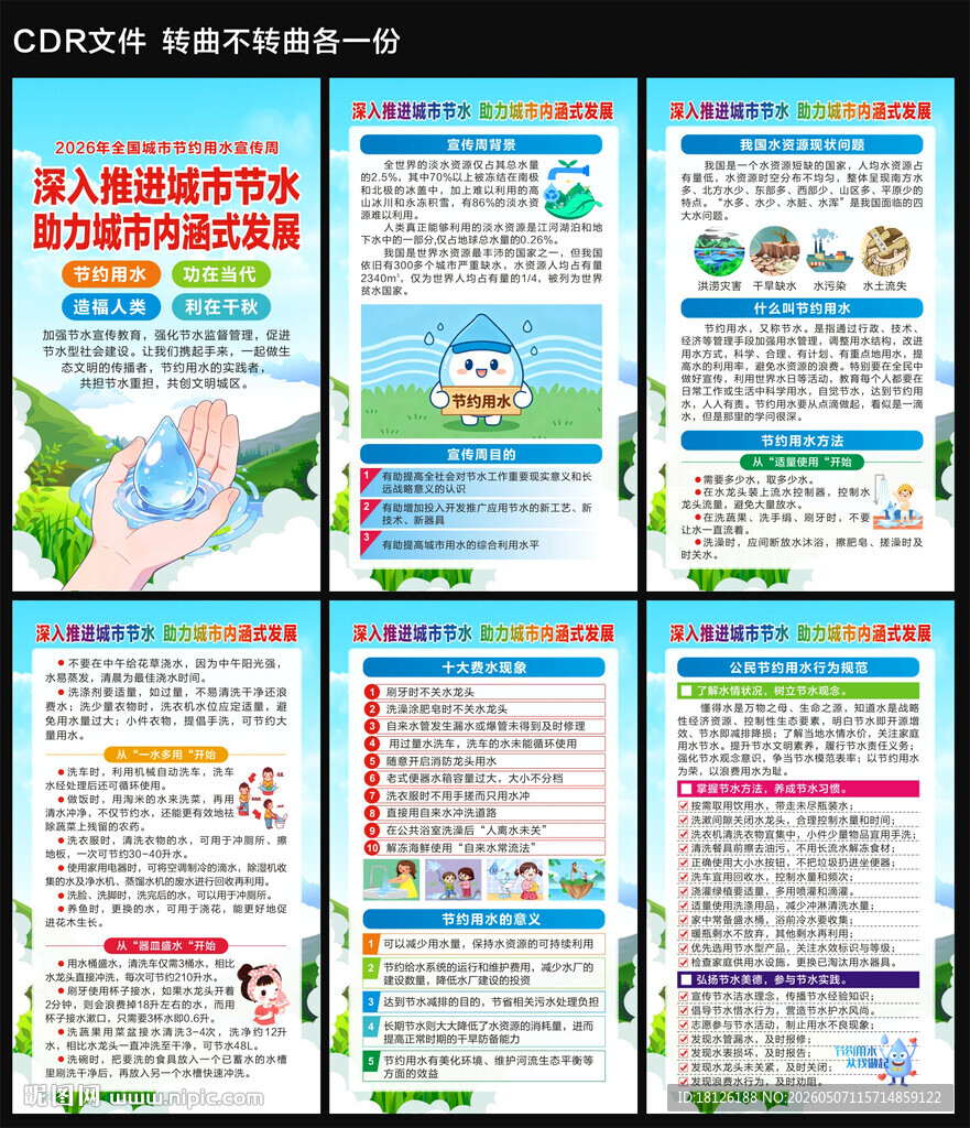 城市节水宣传周海报