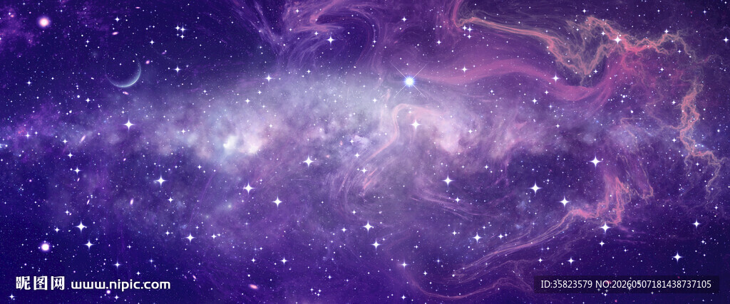 紫色宇宙星空图