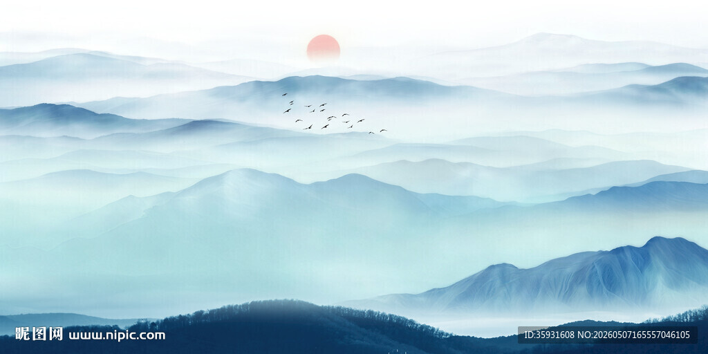 水墨山水画