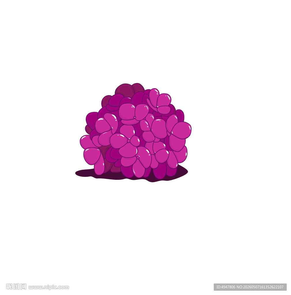 紫色球状物体 矢量图