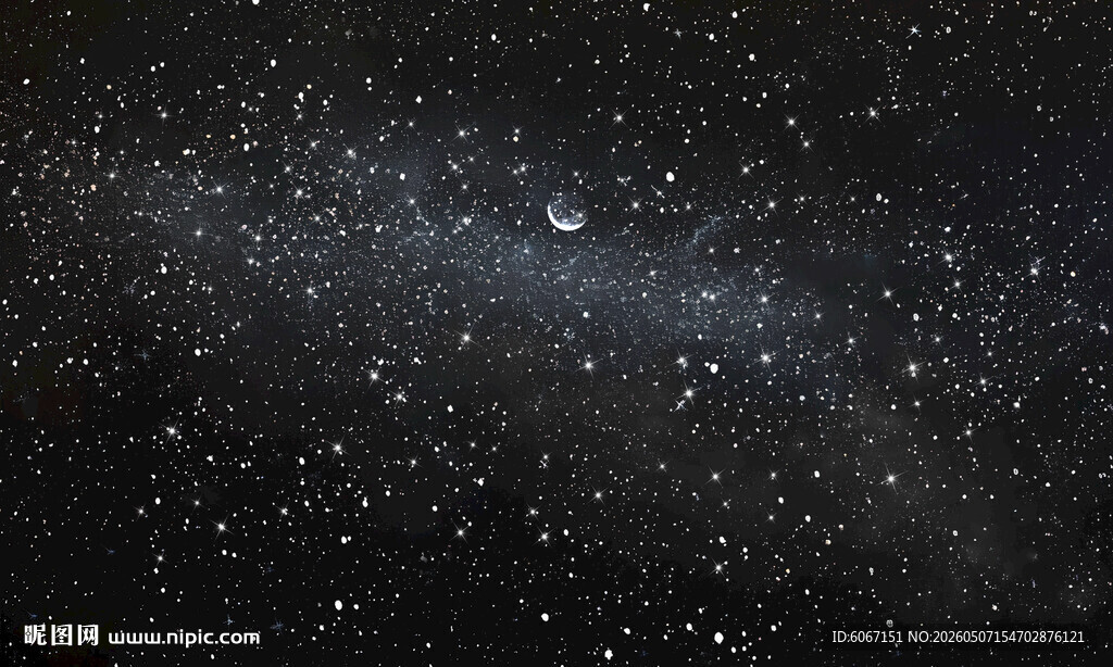 黑色星空太空繁星背景图