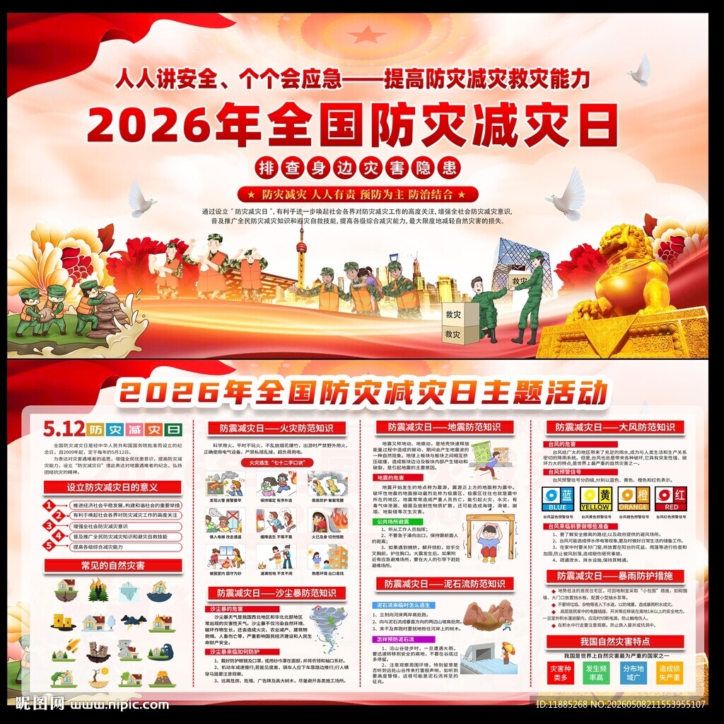 2026年防灾减灾展板