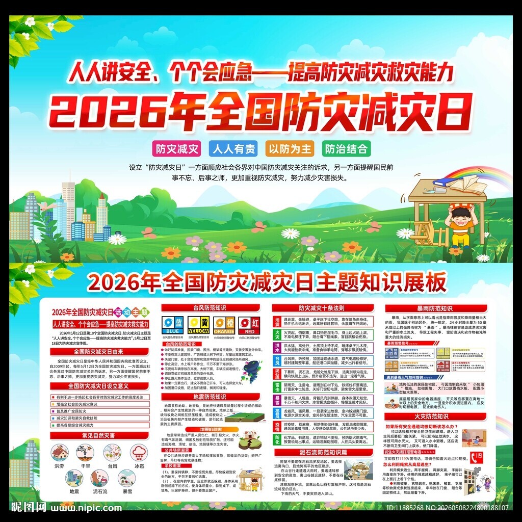 2026年防灾减灾展板