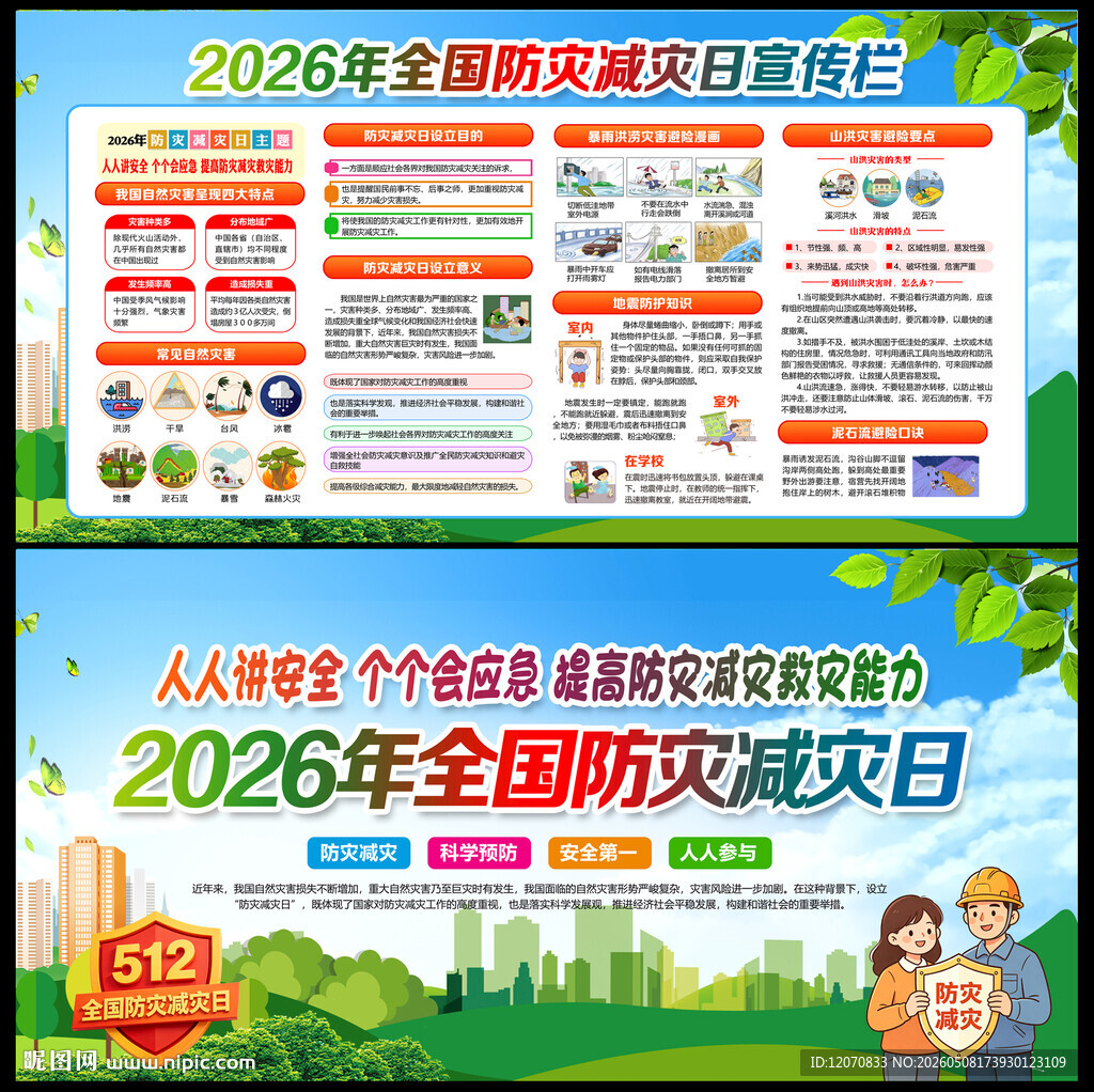 2026防灾减灾日宣传展板