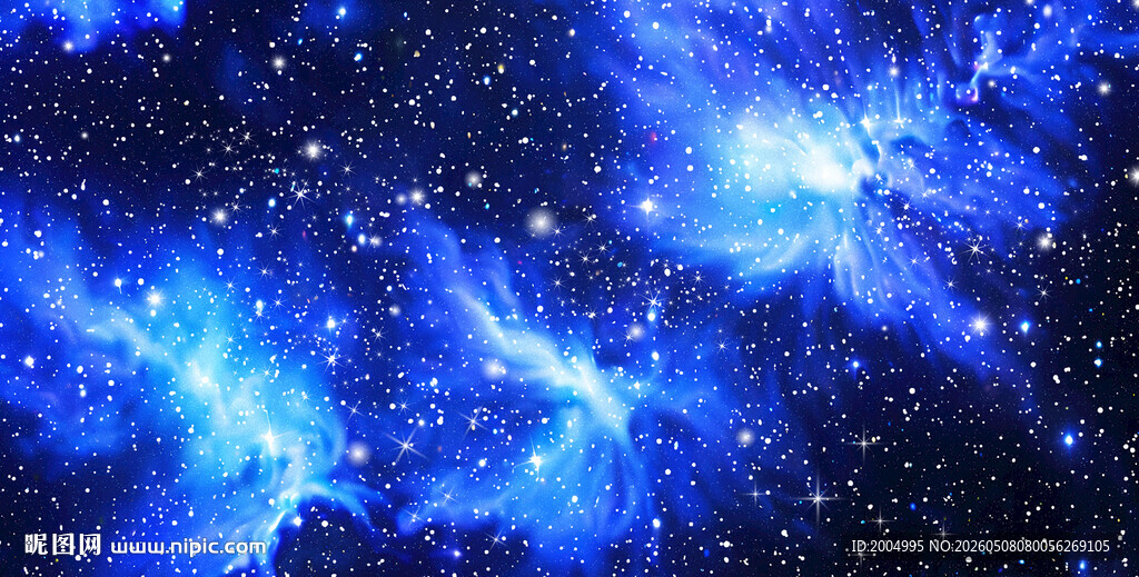 蓝色高清星空
