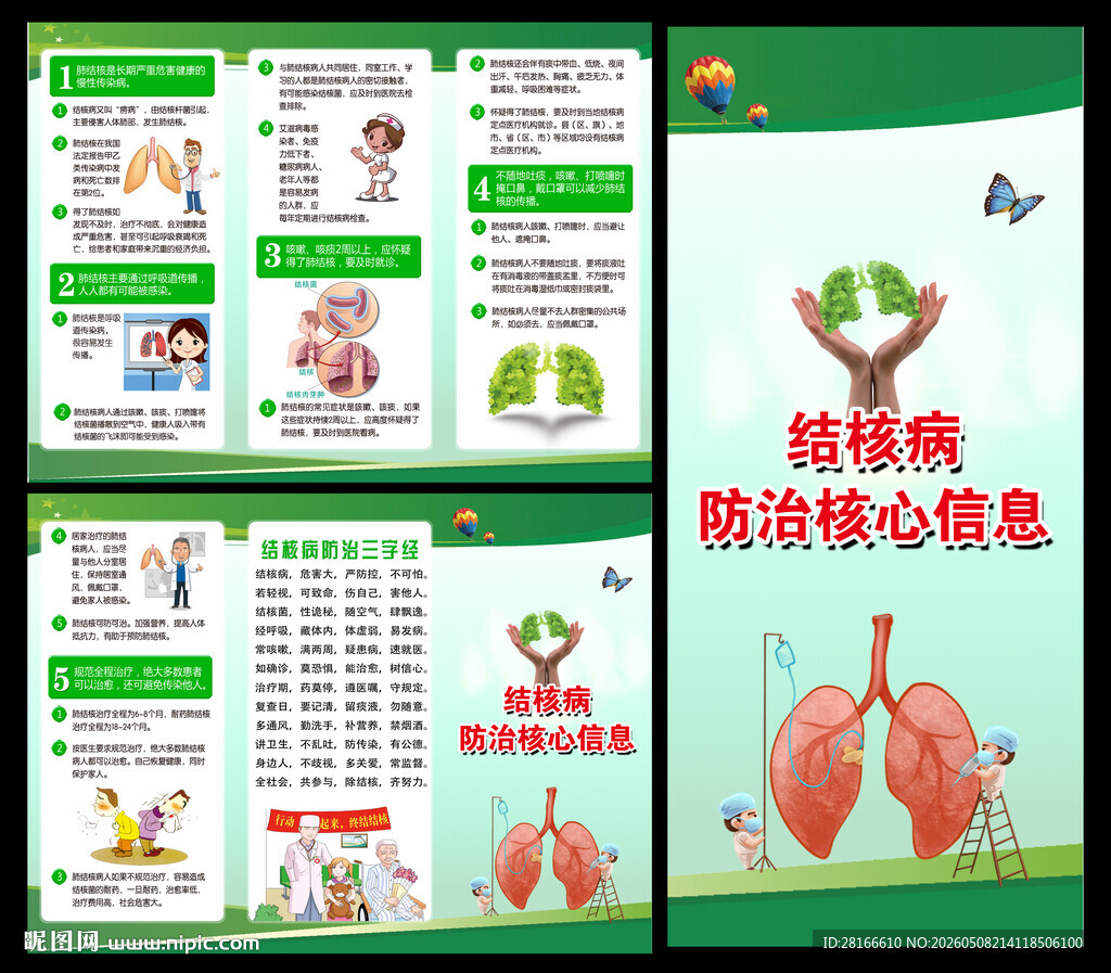 结核病日三折页