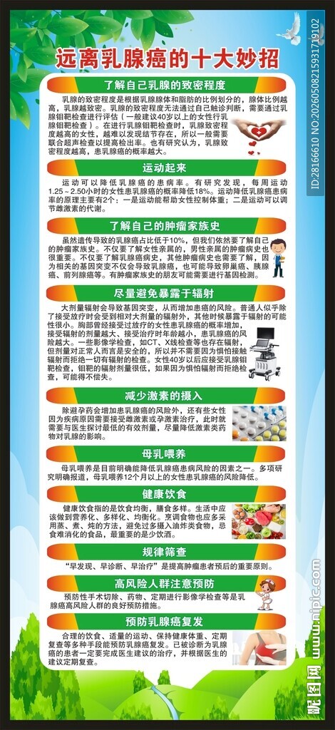 乳腺癌防治知识展架