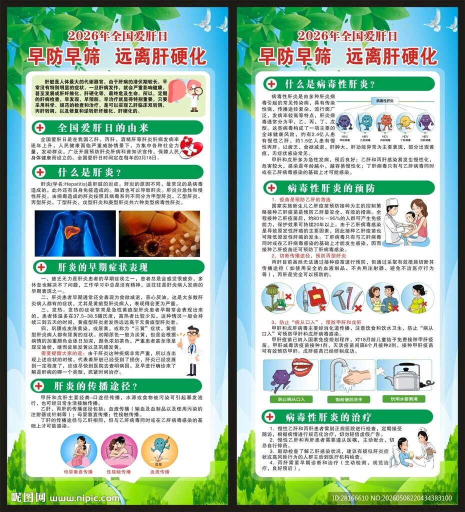 全国爱肝日展架