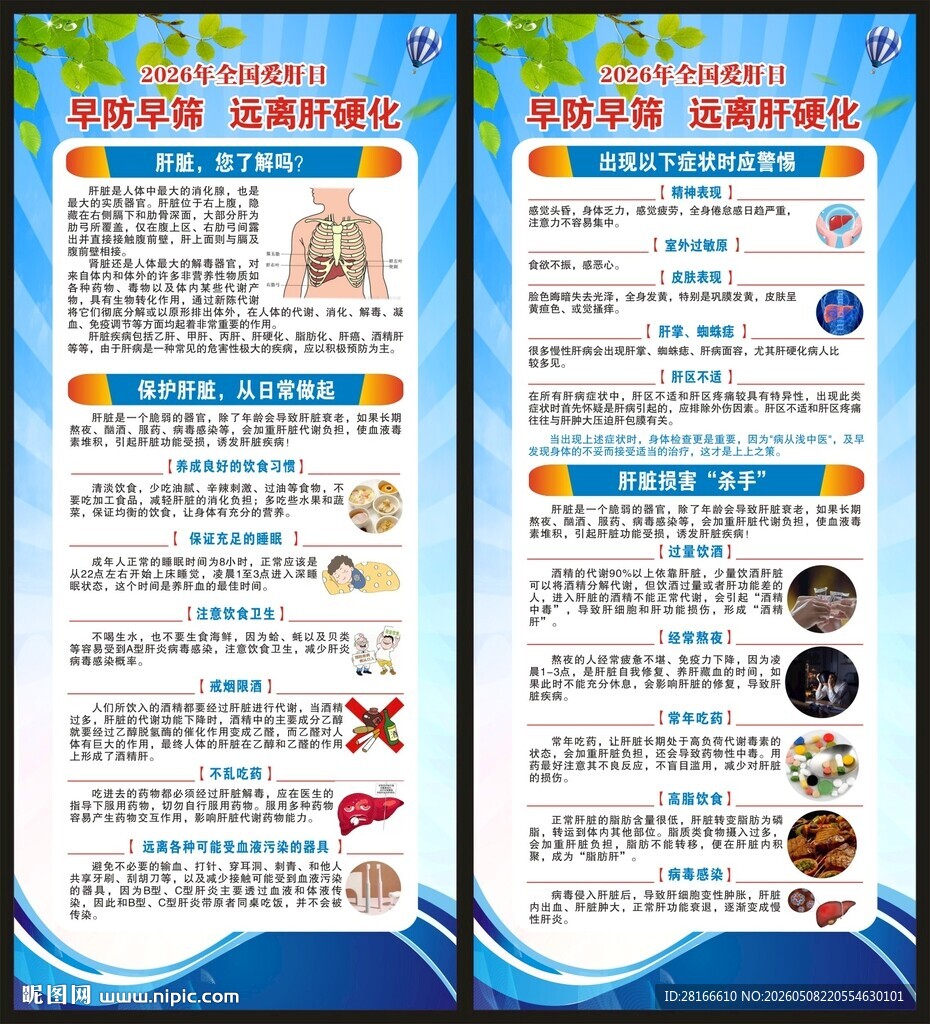 全国爱肝日展架