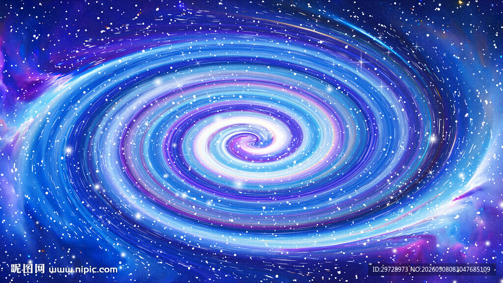 蓝色旋涡星空