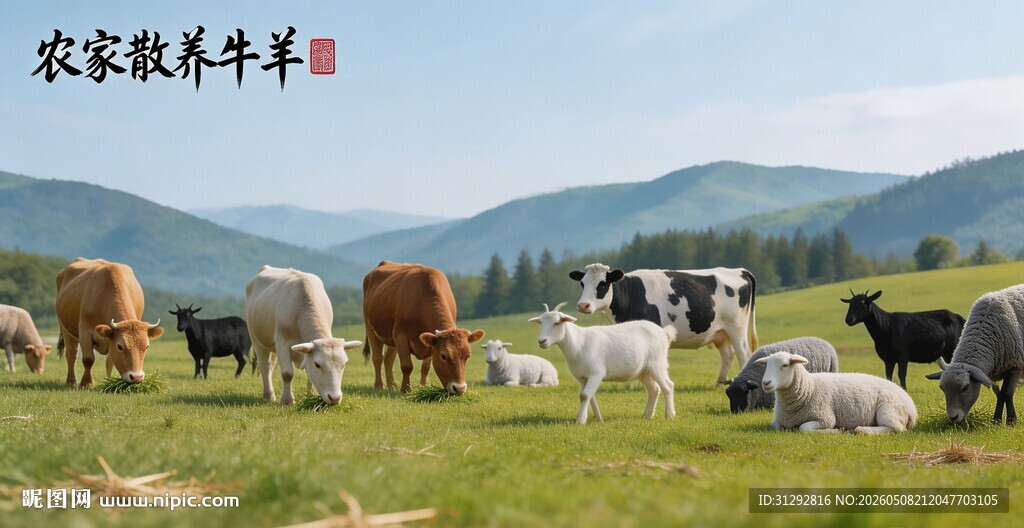 草原上的家畜群