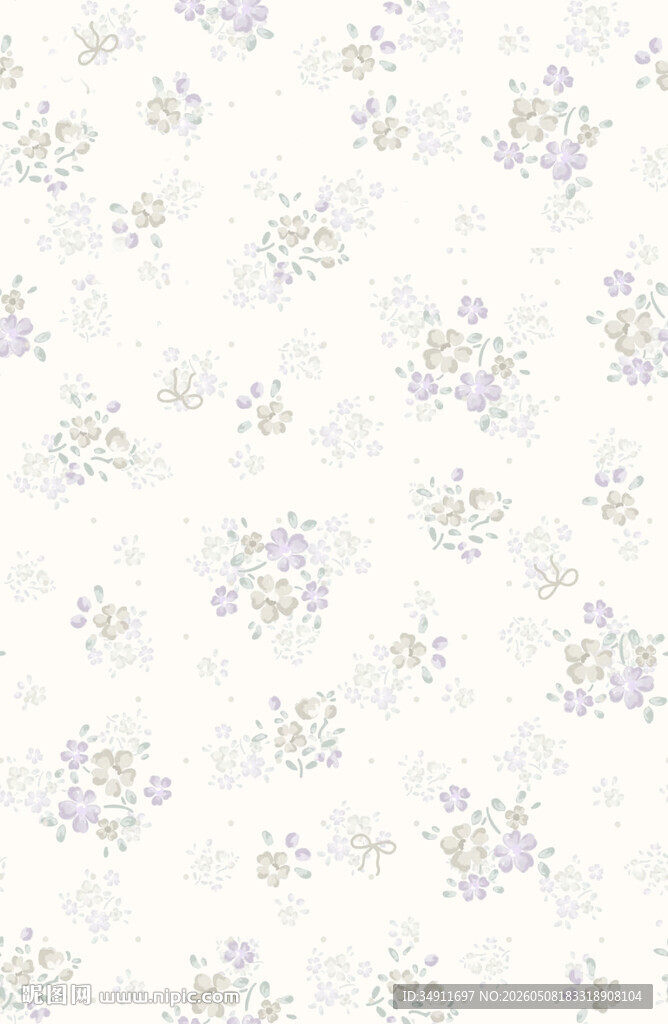 淡雅花卉图案背景纹理