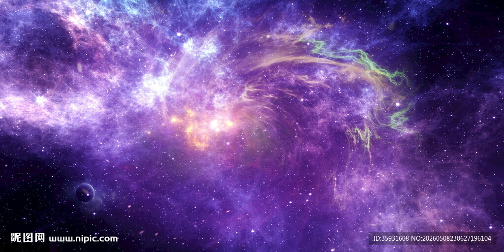 紫色星空背景图