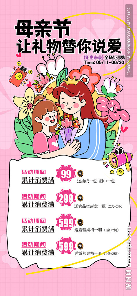 母亲节感恩特惠活动海报