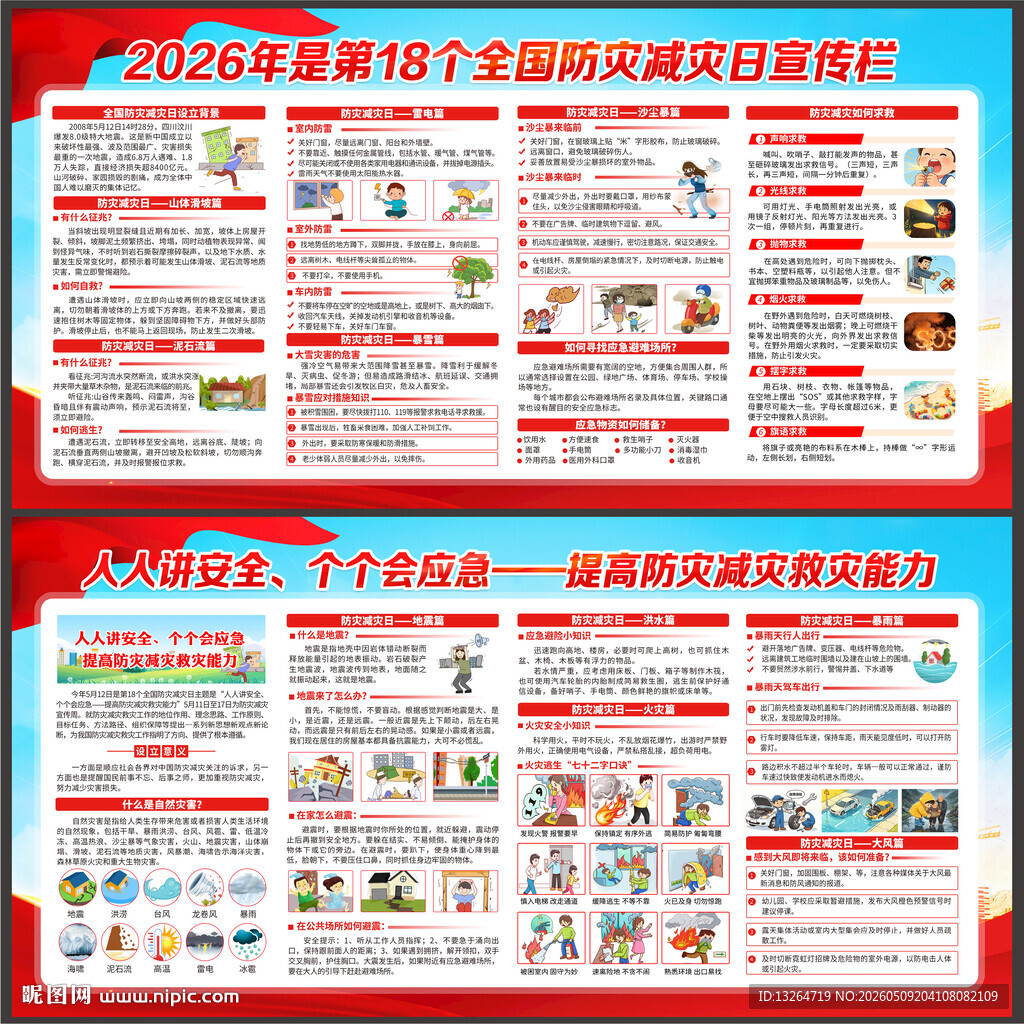 2026防灾减灾日展板