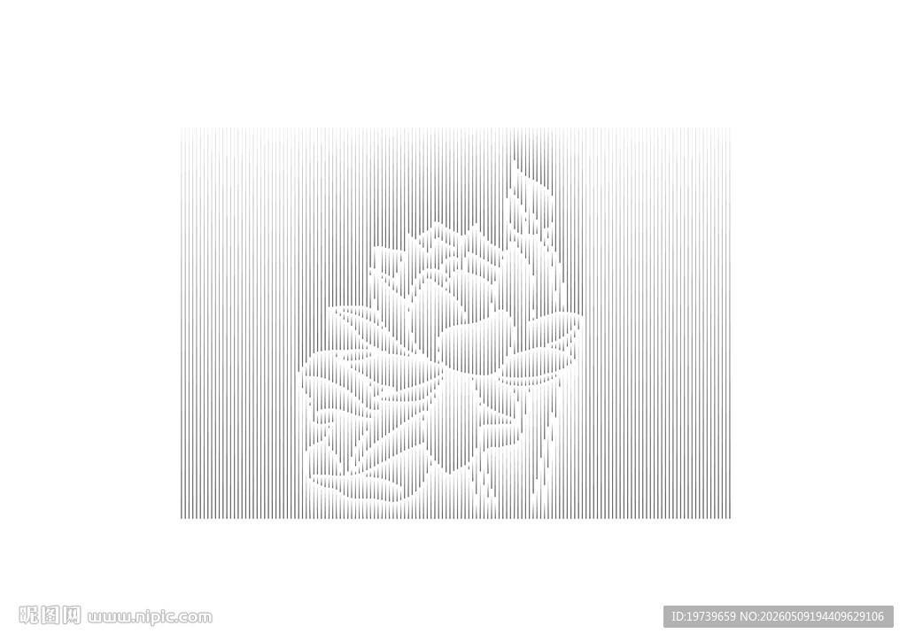 白色立体花卉图案设计