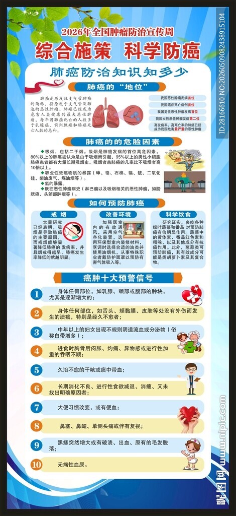 全国肿瘤防治宣传周展架