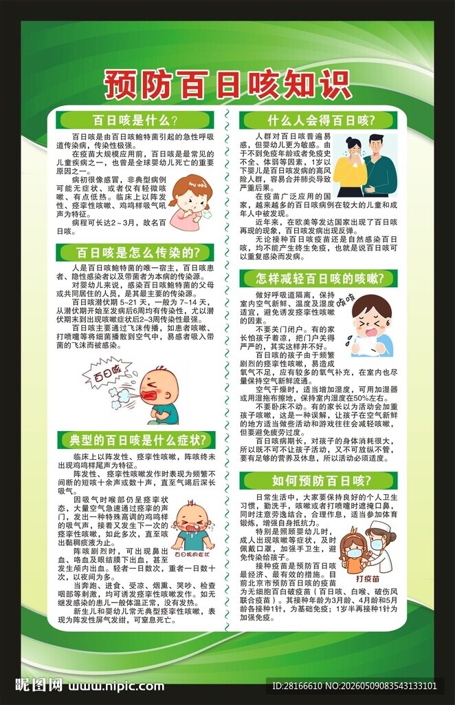 预防百日咳知识海报