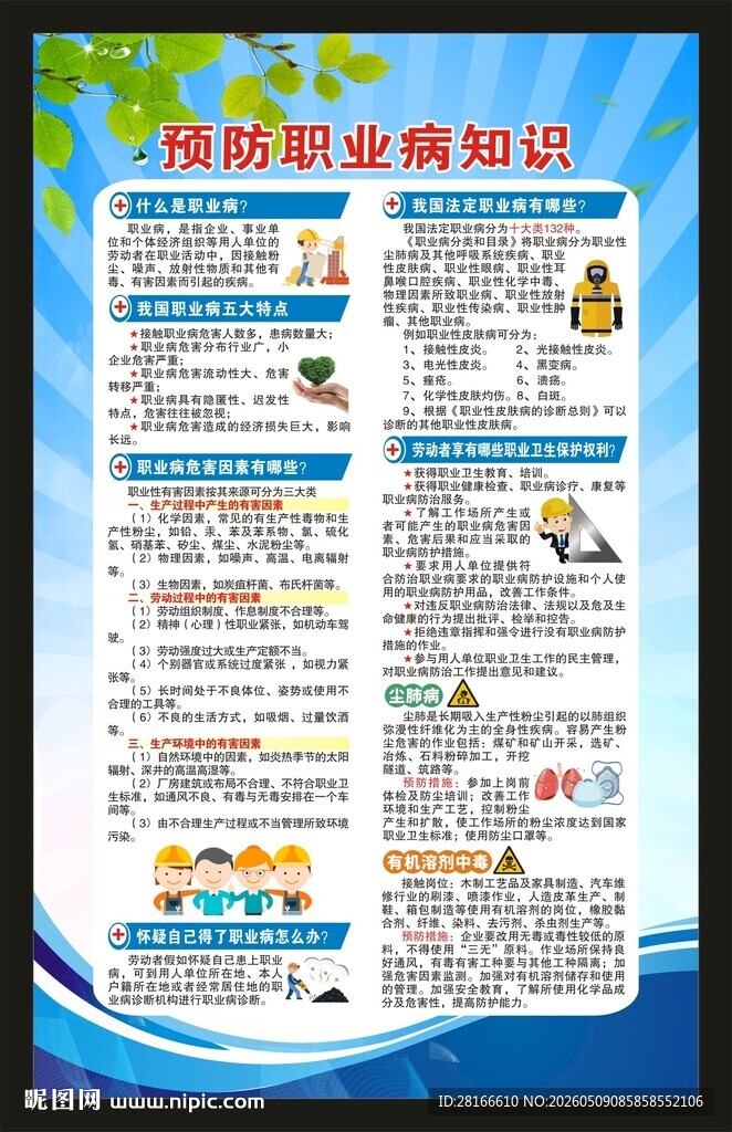 职业病防治法宣传周海报