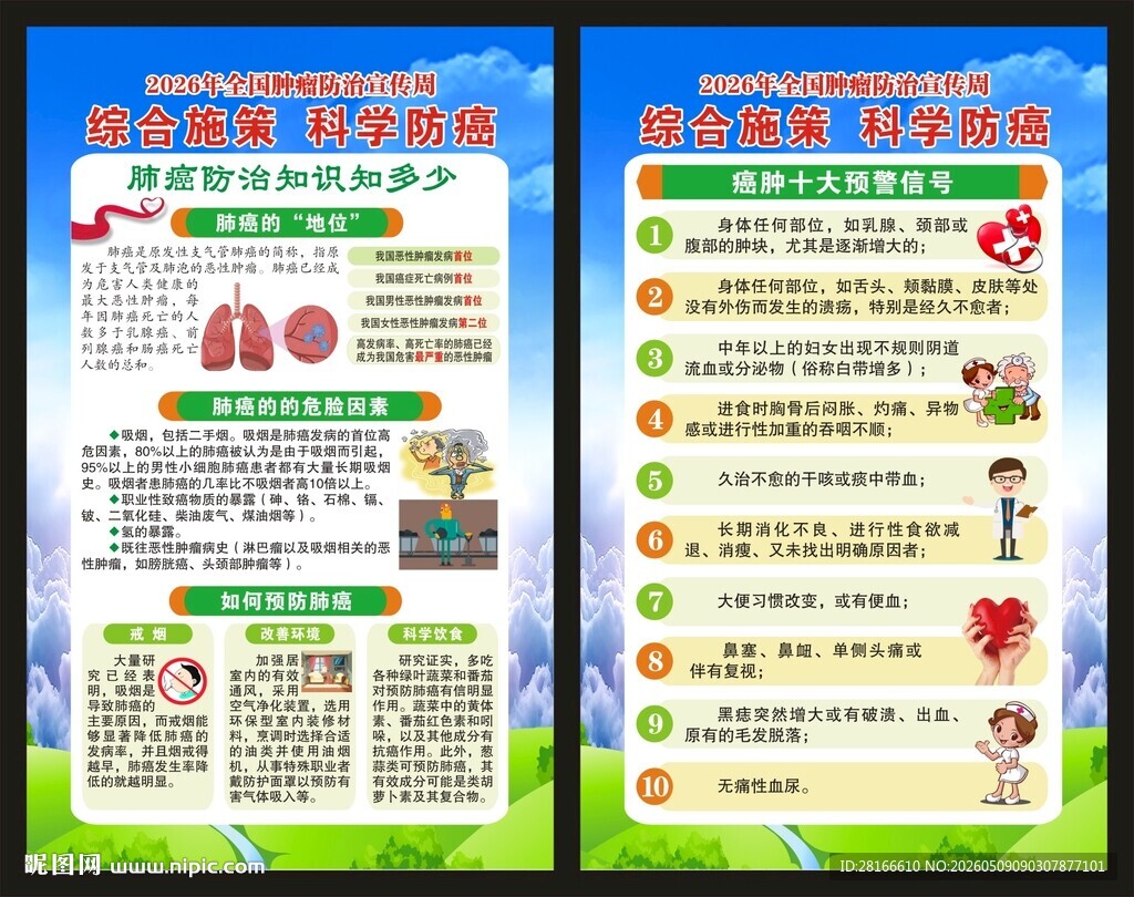 全国肿瘤防治宣传周海报