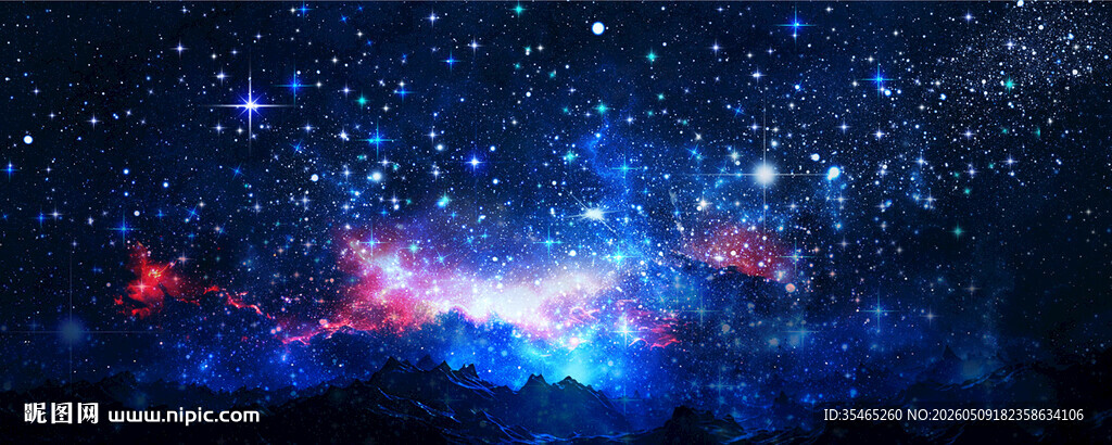 蓝色星空软膜天花灯箱